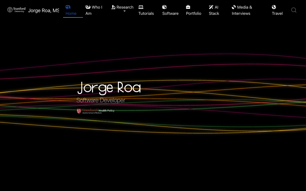jorgeroac.com personal website screenshot